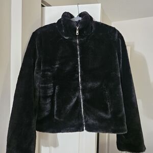 Women's Black Faux Fur Jacket